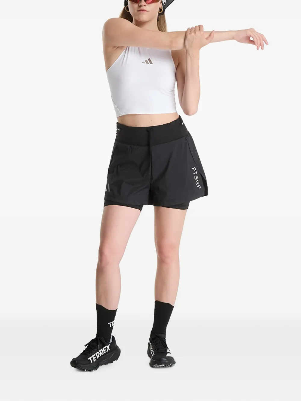 adidas Terrex Stargazer gelaagde shorts Zwart