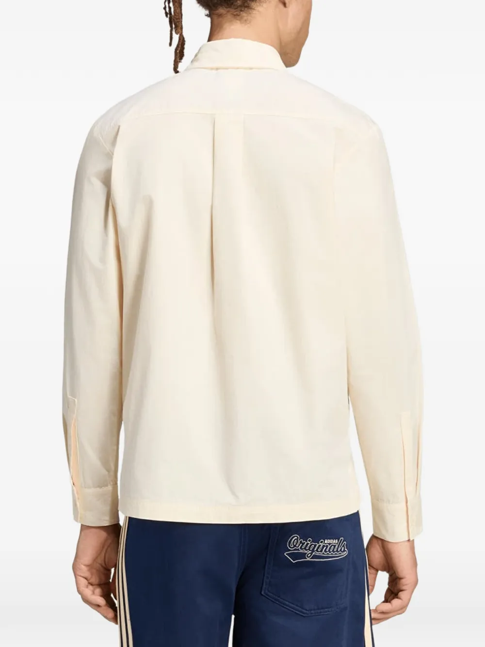 adidas 3-Stripes button-up shirt Beige