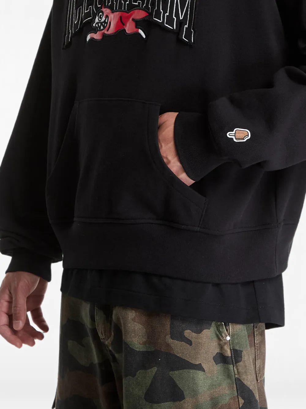 Billionaire Boys Club Ice Cream Hoodie met College-applicatie Zwart