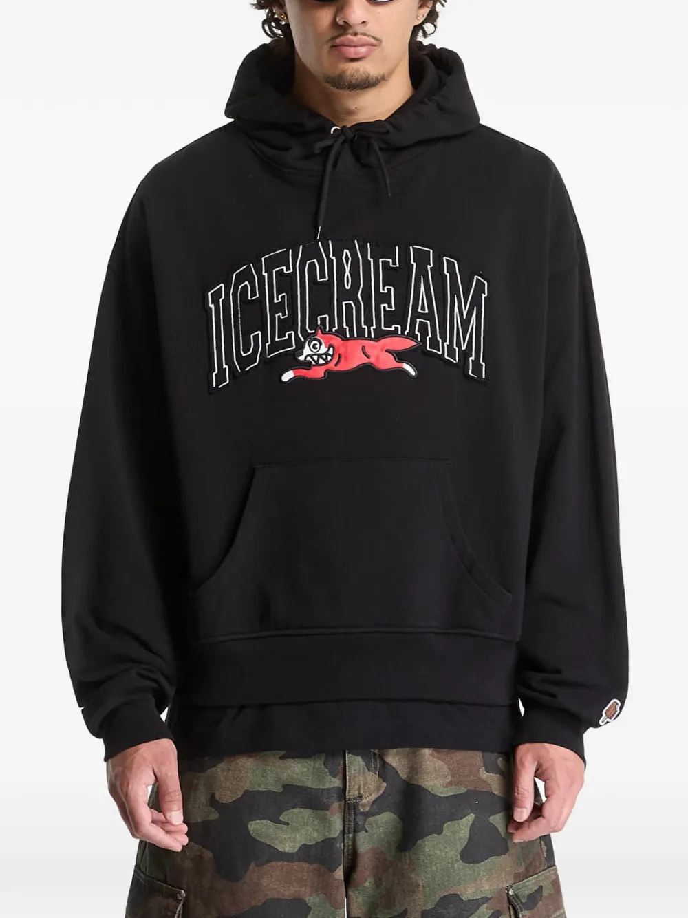 Billionaire Boys Club Ice Cream Hoodie met College-applicatie Zwart