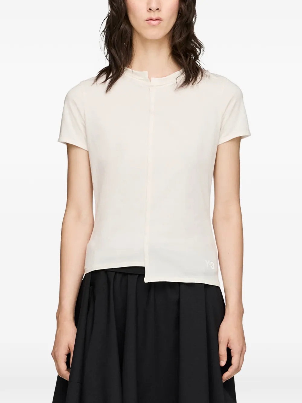 Y-3 fitted short sleeve T-shirt - Nude