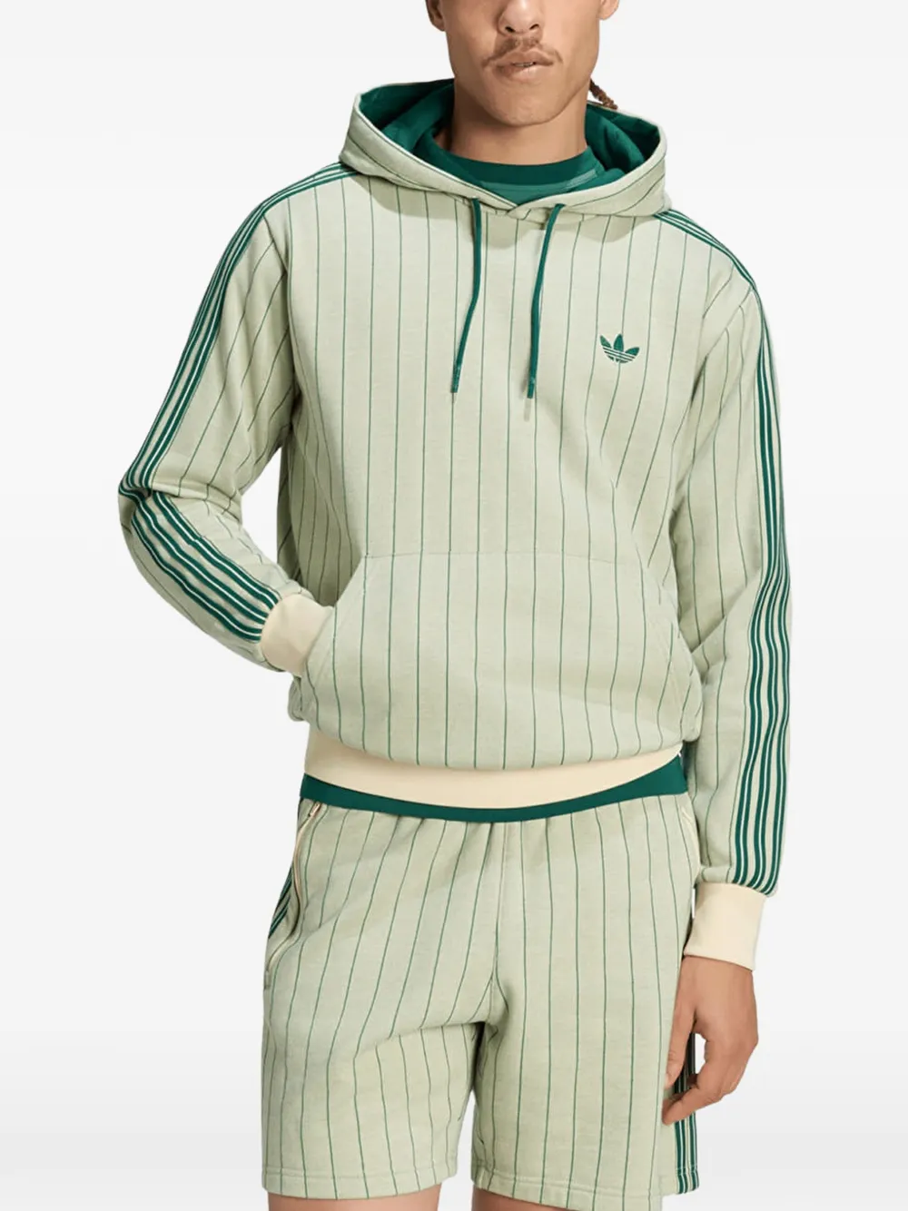 adidas Pinstripes hoodie Beige