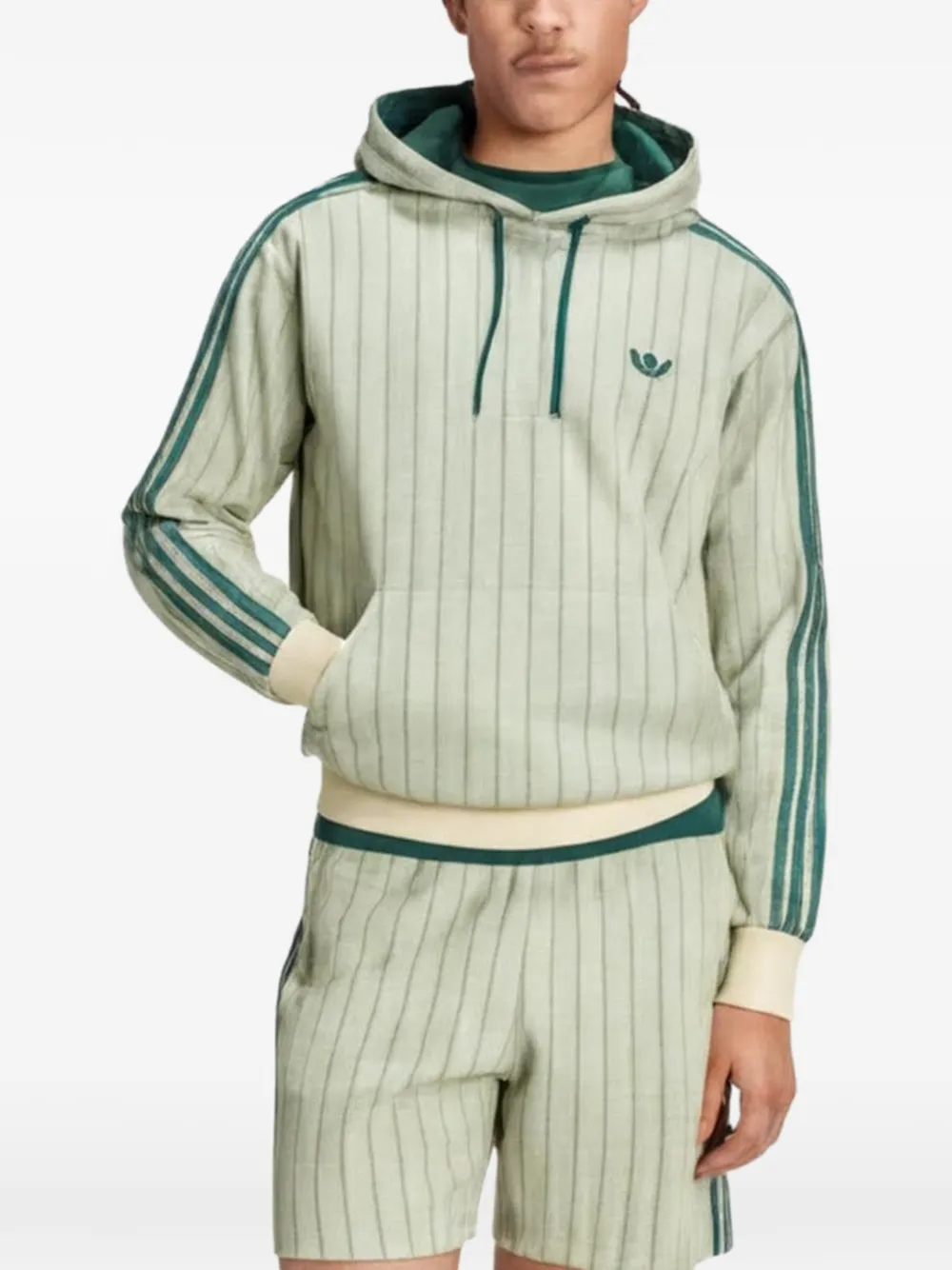 adidas Pinstripes hoodie Beige