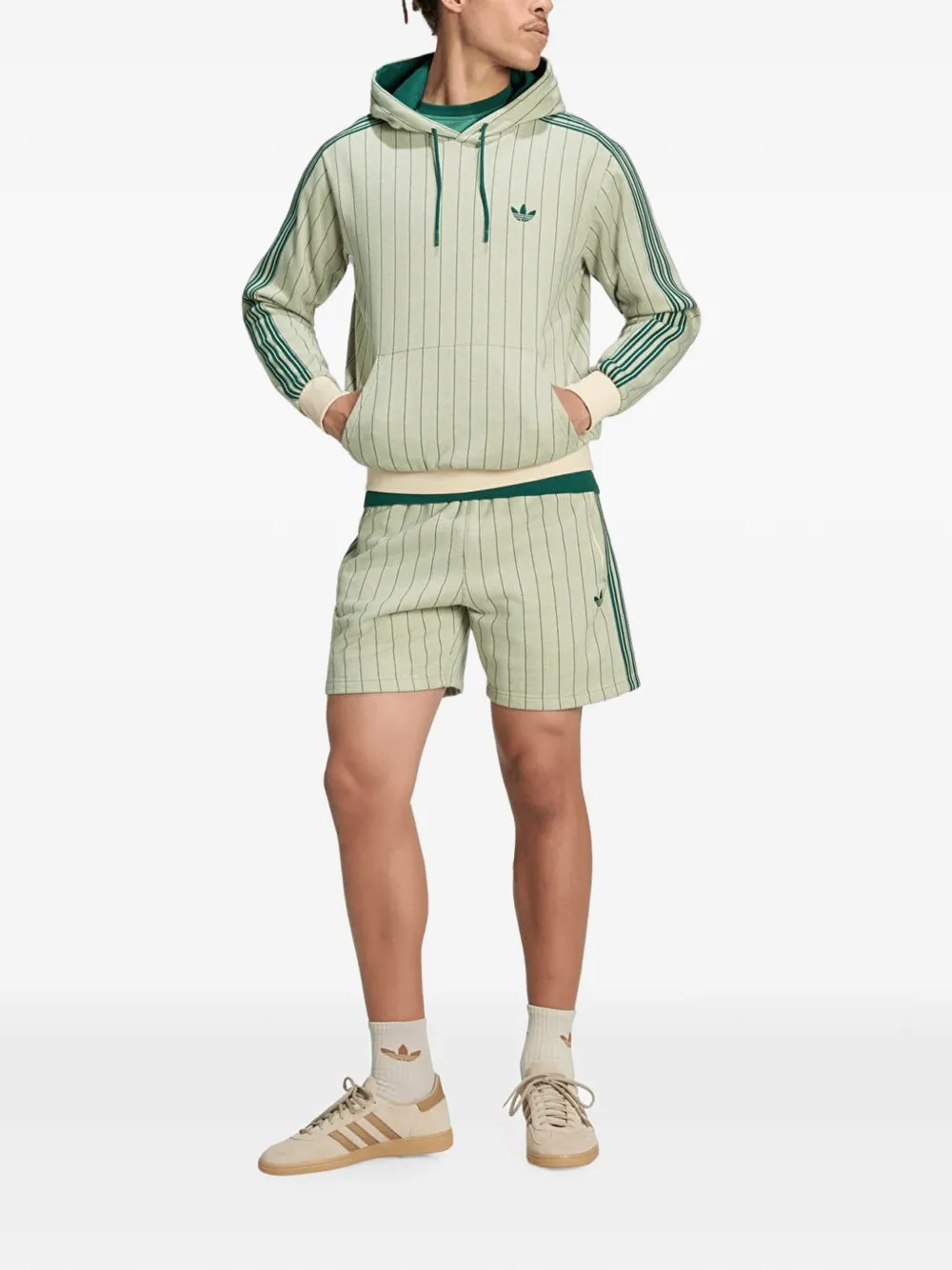adidas Pinstripes hoodie Beige