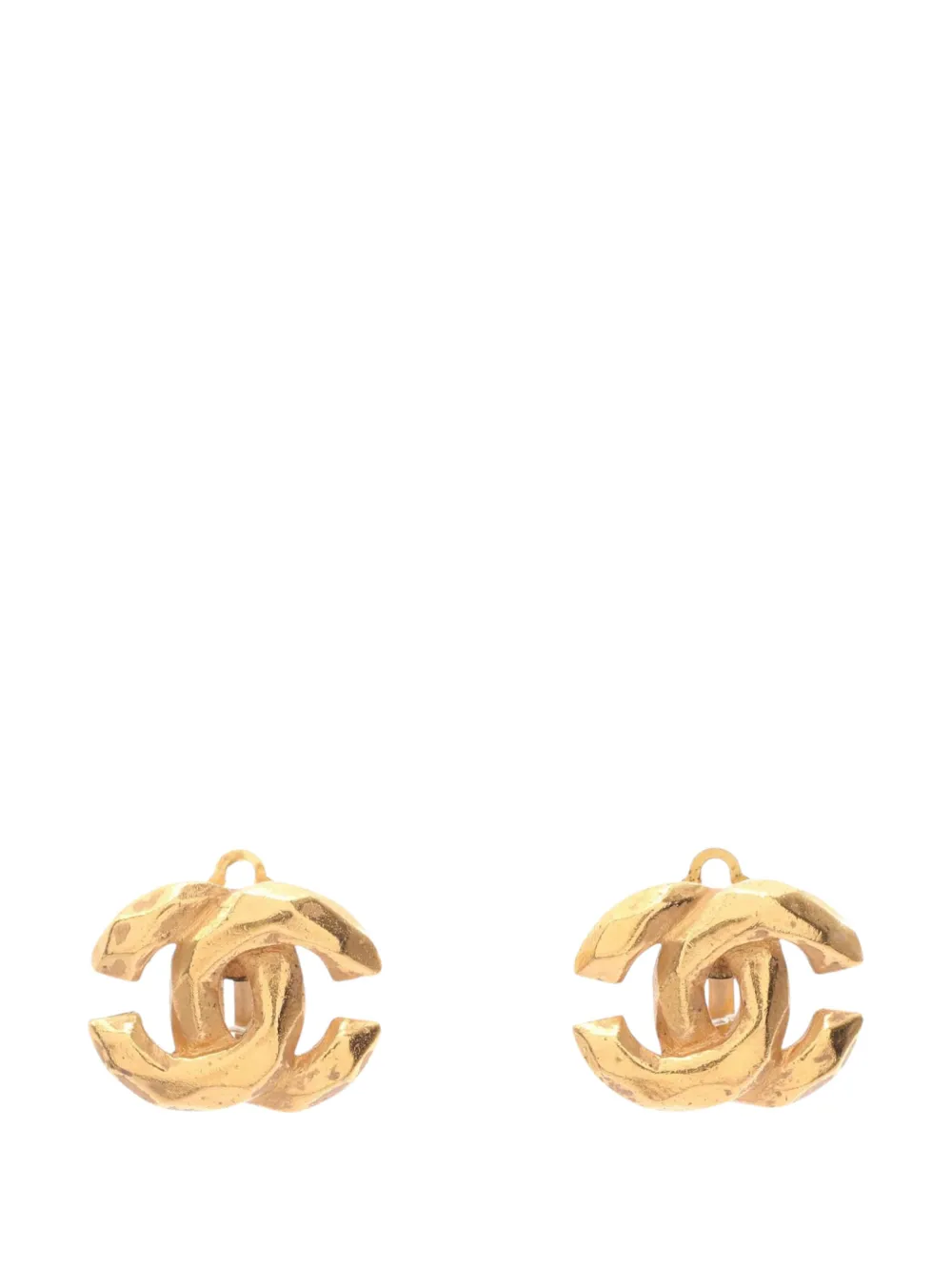 CHANEL Pre-Owned 1999 CC Gold Plated Clip on Earrings costume earrings - Oro