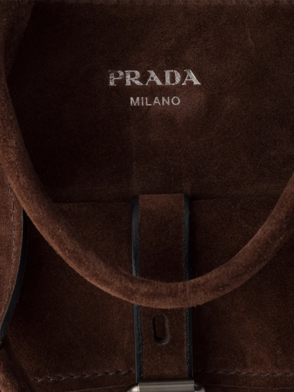 Prada Grote Route suède tas Bruin