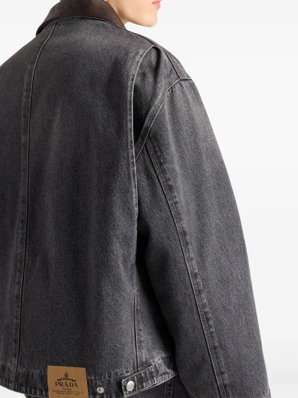 Prada Denim jack Grijs