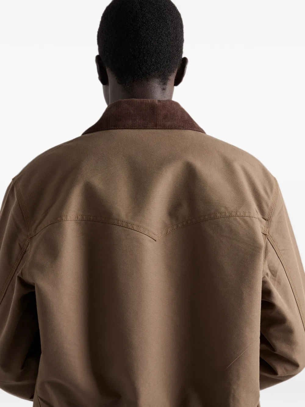 Prada Western jack met ribfluwelen kraag Bruin