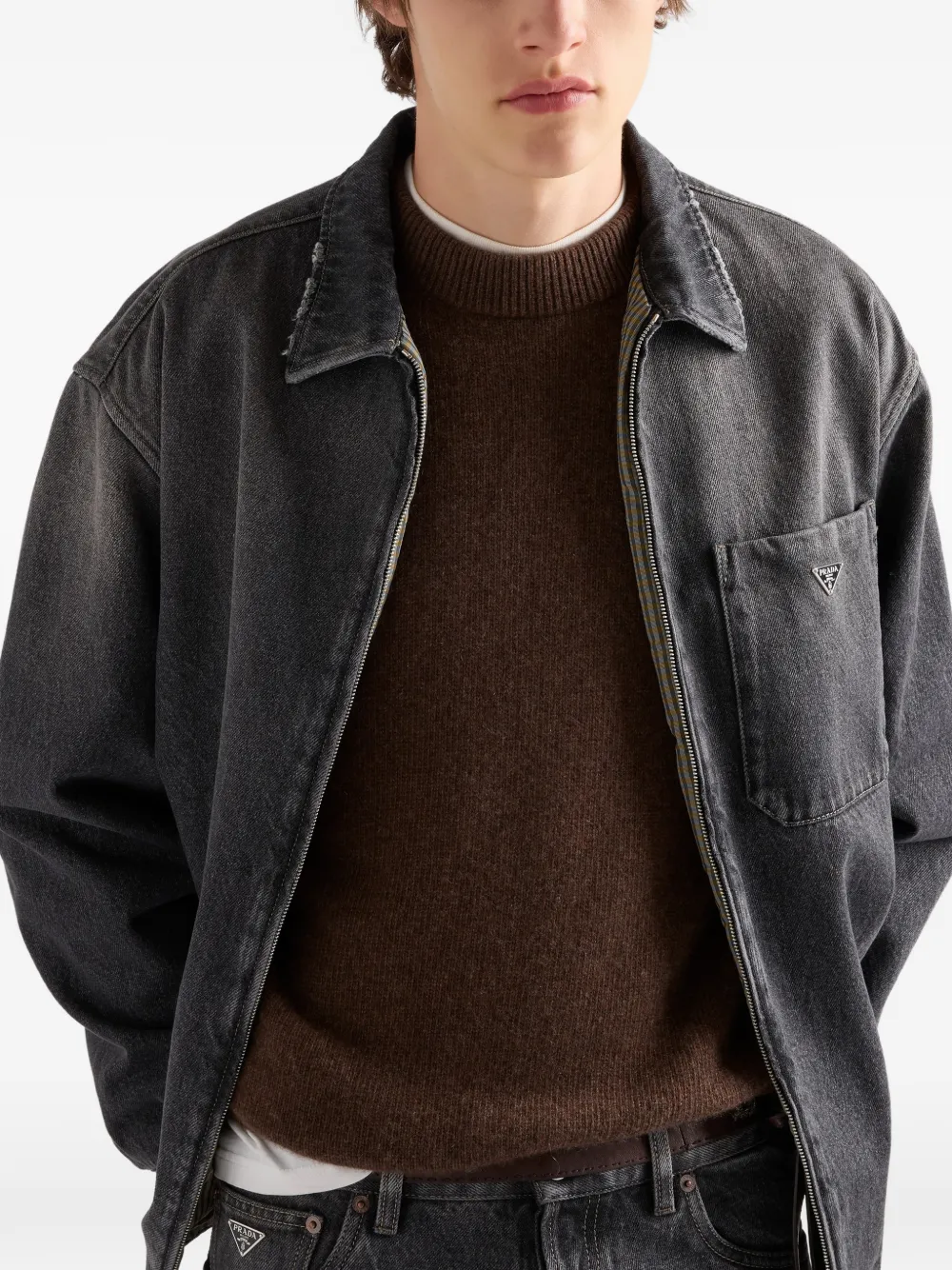 Prada Denim overhemd Zwart