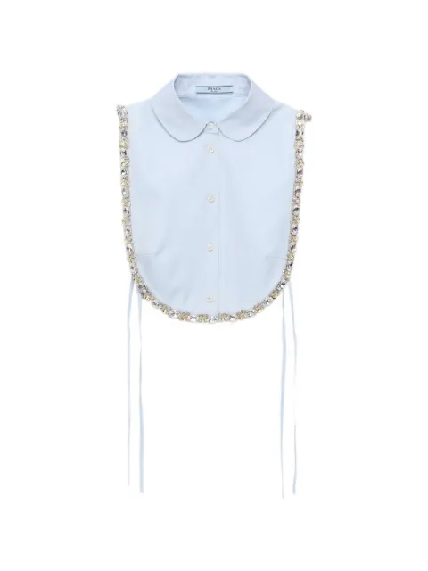 Prada 刺绣府绸系带马甲