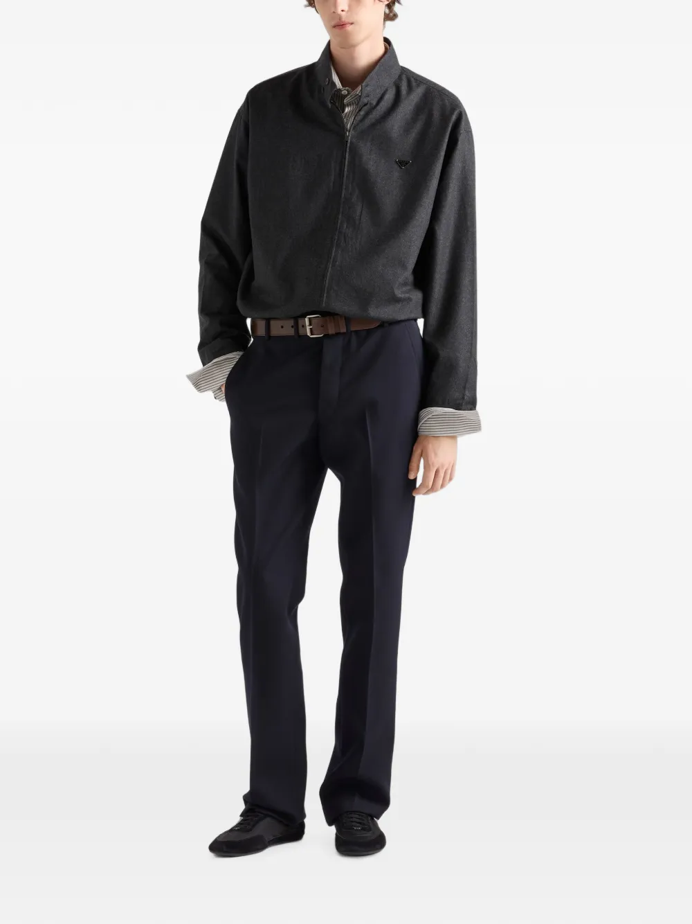 Prada Wollen overhemd Grijs