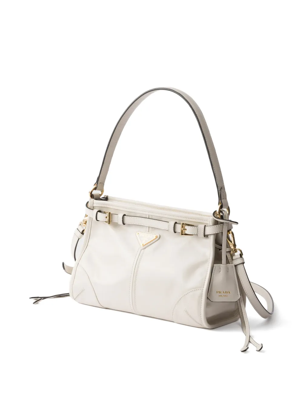 Prada Bonnie kleine leren handtas Wit