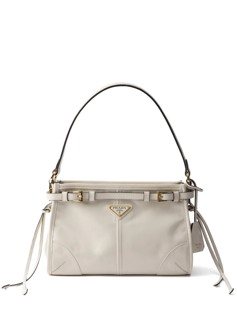 Prada Bonnie small leather handbag - Bianco