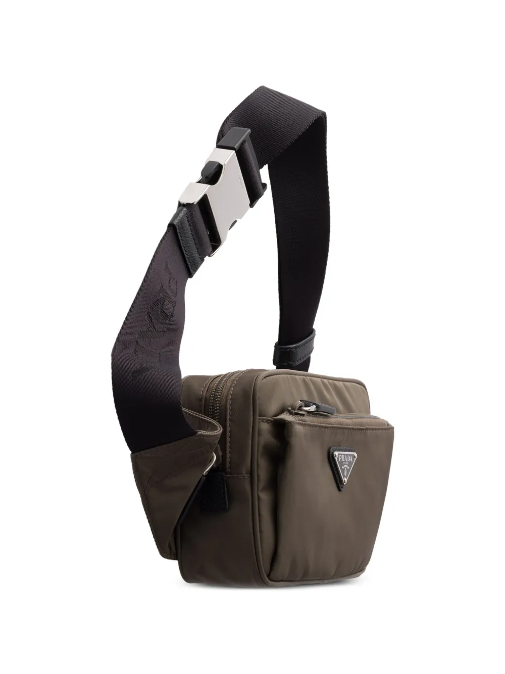 Prada Re-Nylon en Saffiano leren heuptas Grijs