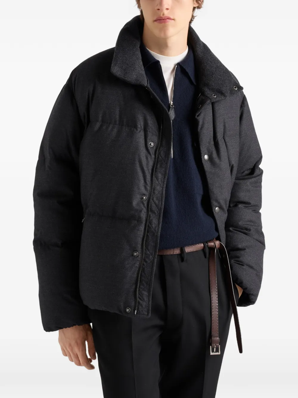 Prada Kasjmier donsjack Grijs