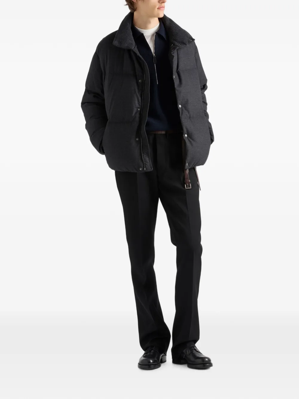 Prada Kasjmier donsjack Grijs
