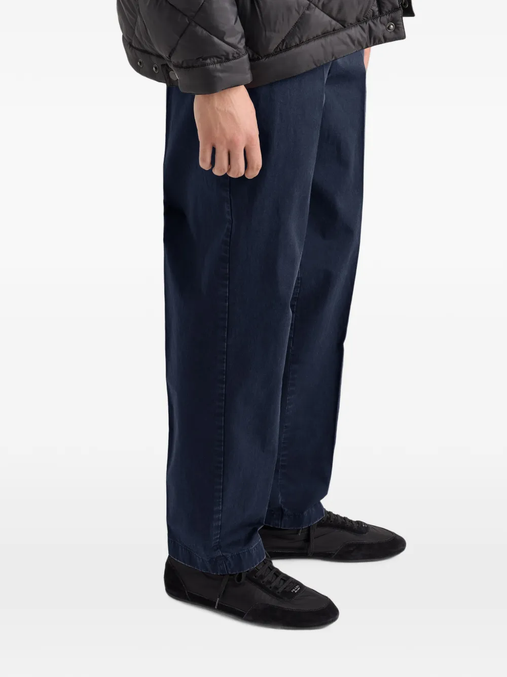 Prada Katoenen geverfde broek Blauw