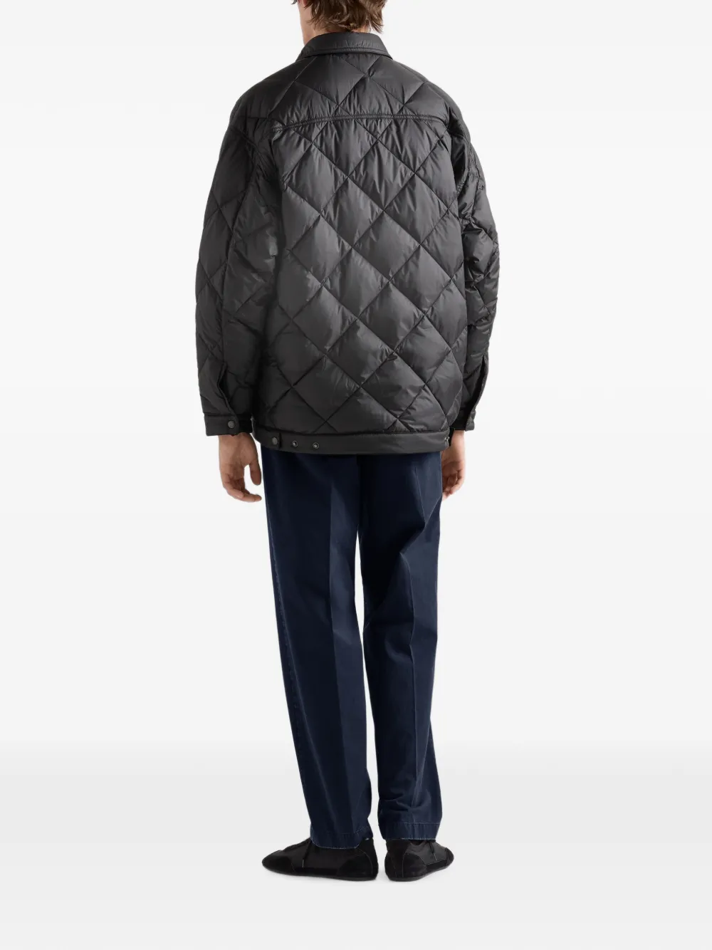 Prada Katoenen geverfde broek Blauw
