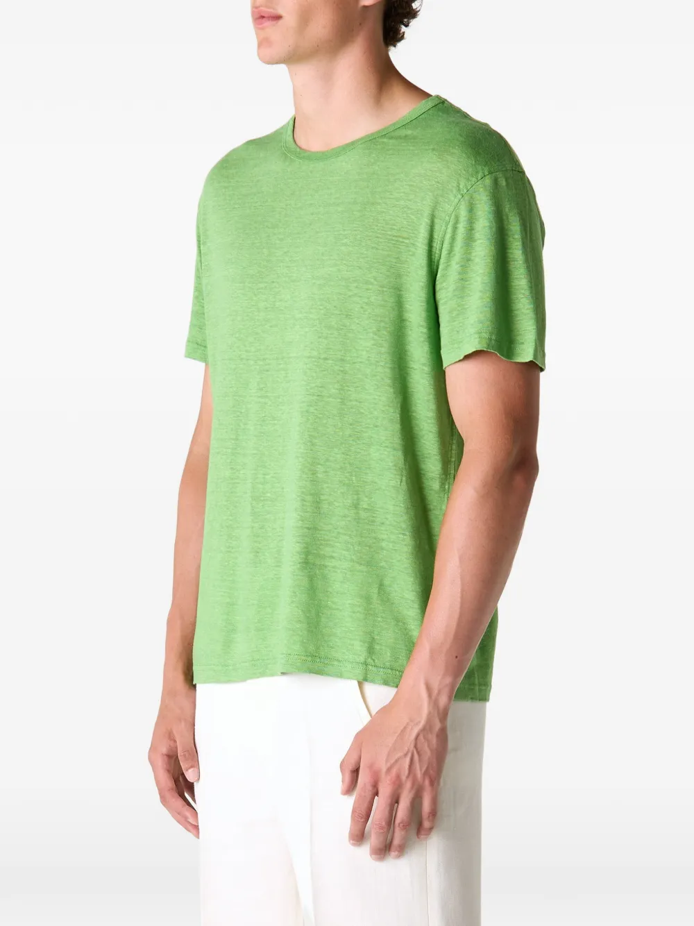 GOD'S TRUE CASHMERE Grass Signature linnen T-shirt Groen