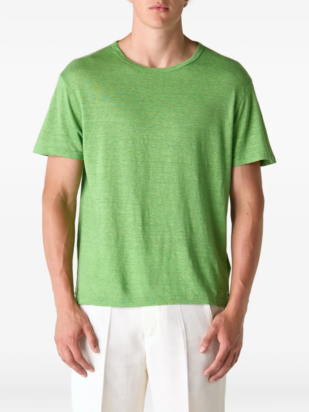 GOD'S TRUE CASHMERE Grass Signature linen T-shirt - Grün