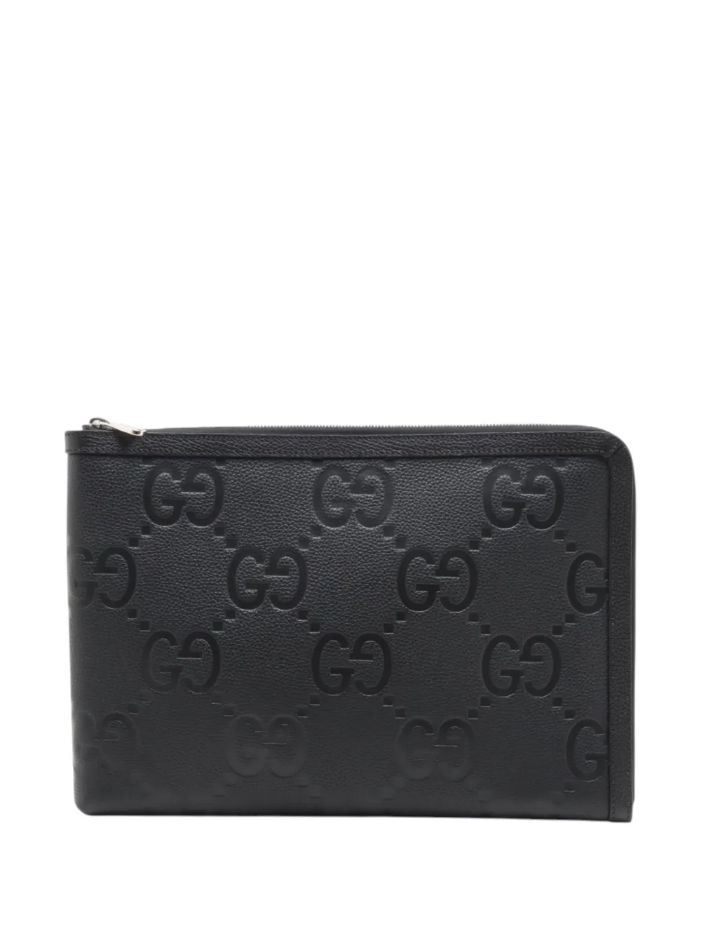 Gucci Pre-Owned 2016-2026 Jumbo GG Calfskin clutch bag - Schwarz