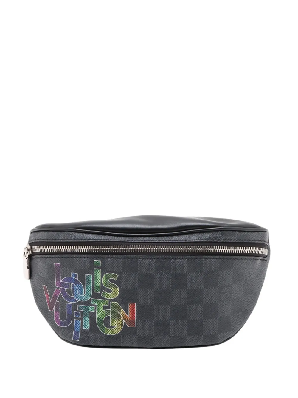 Louis Vuitton Pre-Owned 2019 Damier Graphite Rainbow Logo Discovery Bumbag belt bag - Schwarz