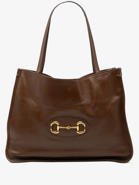 Gucci Pre-Owned 2016-2026 Medium Leather Horsebit 1955 tote bag