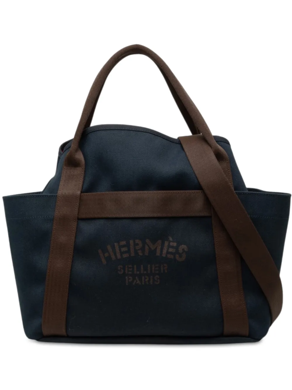Hermès Pre-Owned 2021 Toile Sac de Pansage Grooming Bag satchel - Blu