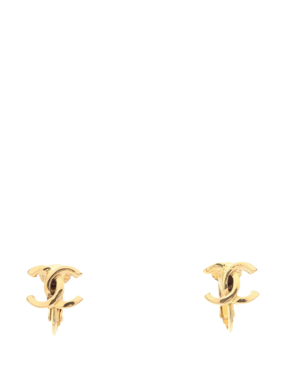CHANEL Pre-Owned 1950-1970 CC Gold Plated Clip On Earrings costume earrings - Oro