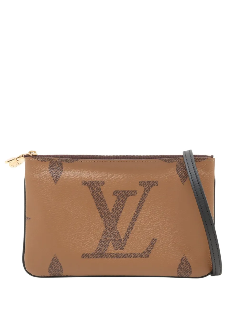 Louis Vuitton Pre-Owned 2020-2026 Monogram Giant Reverse Double Zip Pochette crossbody bag - Marrone