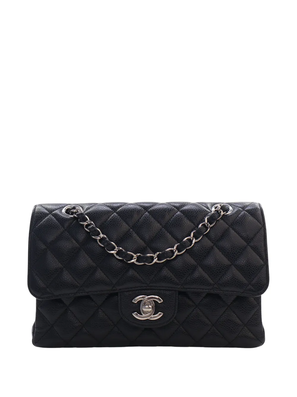 CHANEL Pre-Owned 2019 Small Classic Caviar Double Flap shoulder bag - Nero