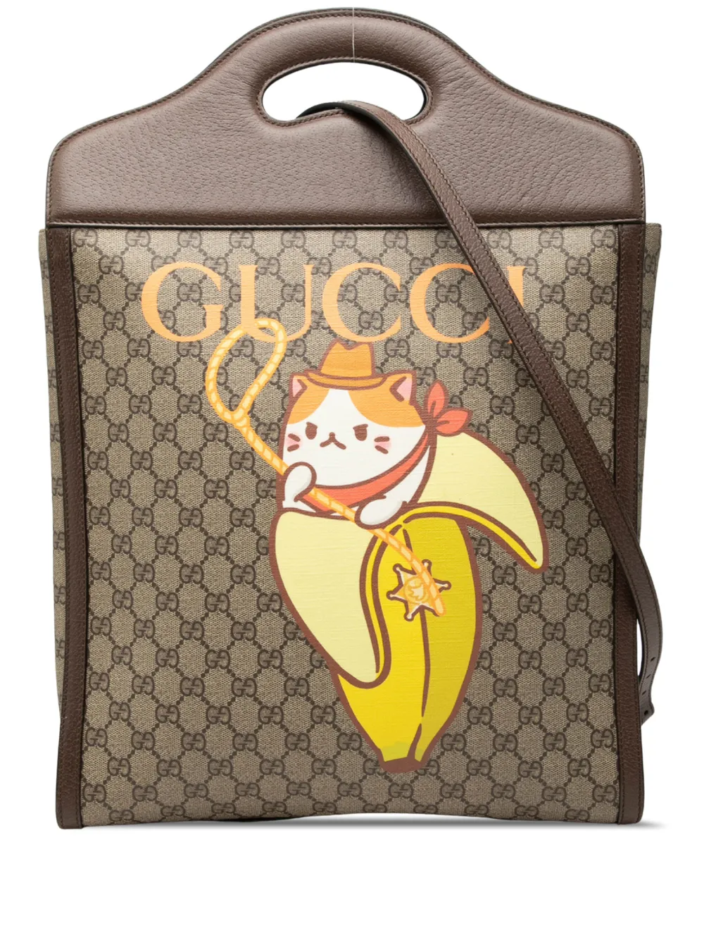 Gucci Pre-Owned 2000-2015 Crunchyroll Bananya GG Supreme satchel - Toni neutri