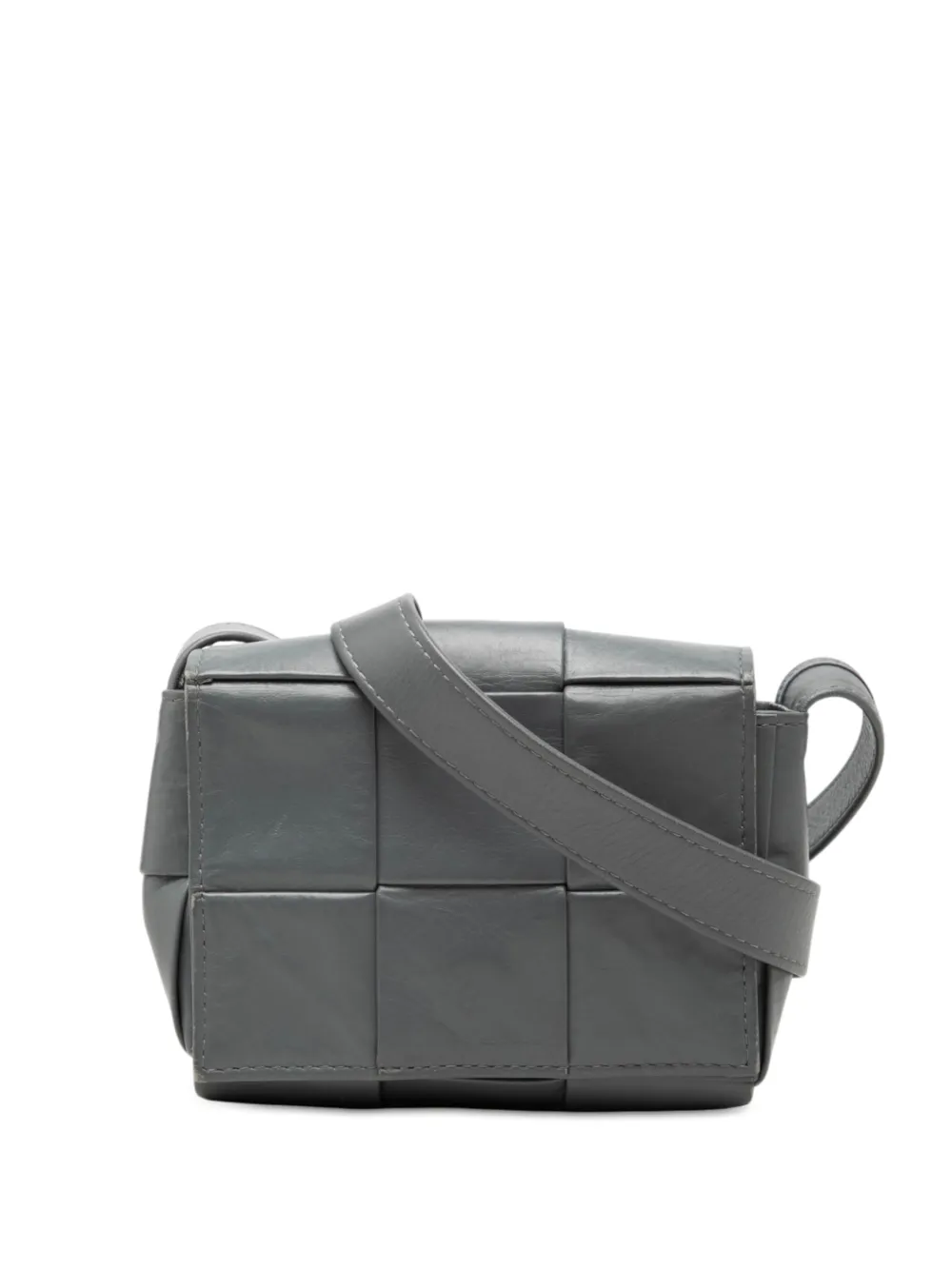 Bottega Veneta Pre-Owned 2012-2026 Candy Nappa Intrecciato Cassette crossbody bag - Grigio