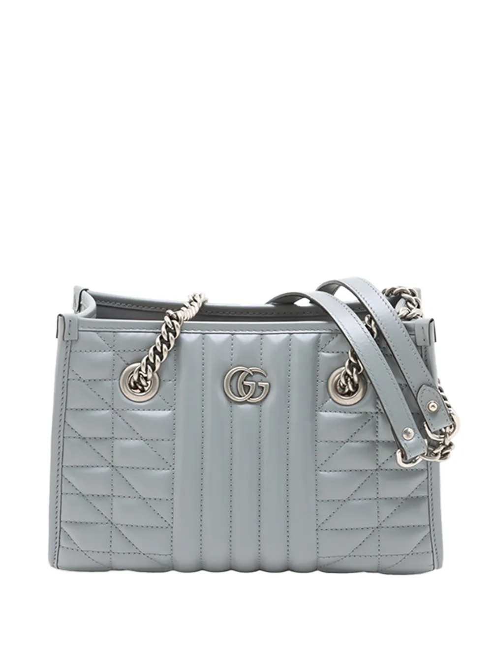 Gucci Pre-Owned 2016-2026 Small GG Marmont Matelasse Leather Aria Chain tote bag - Grau