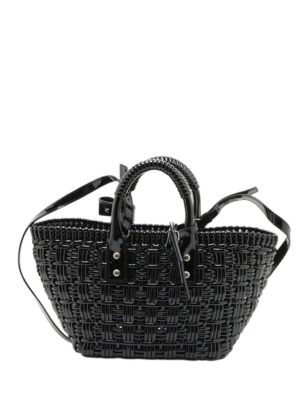 Balenciaga Pre-Owned 2021-2026 XS Faux Leather Bistro Basket Bag satchel - Schwarz