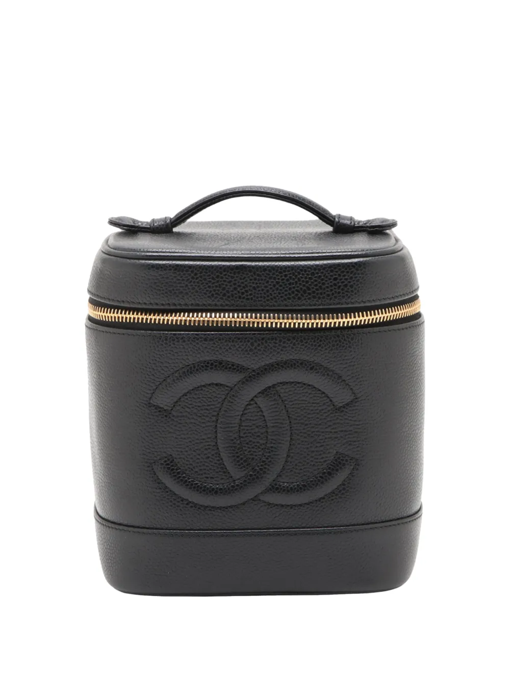 CHANEL Pre-Owned 1996-1997 CC Caviar Case vanity bag - Nero
