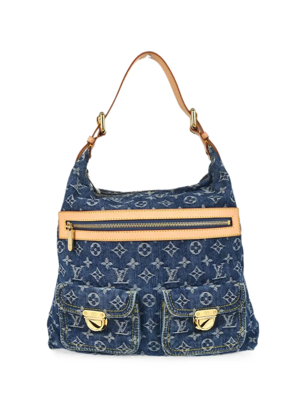 Louis Vuitton Pre-Owned 2006 GM Baggy monogram denim tote bag - Blau
