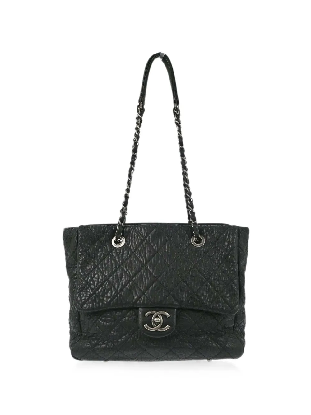 CHANEL Pre-Owned 2015-2016 quilted CC turn-lock tote bag - Schwarz