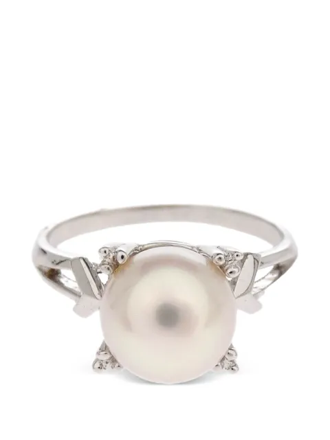 Mikimoto anillo con perla 1990-2000