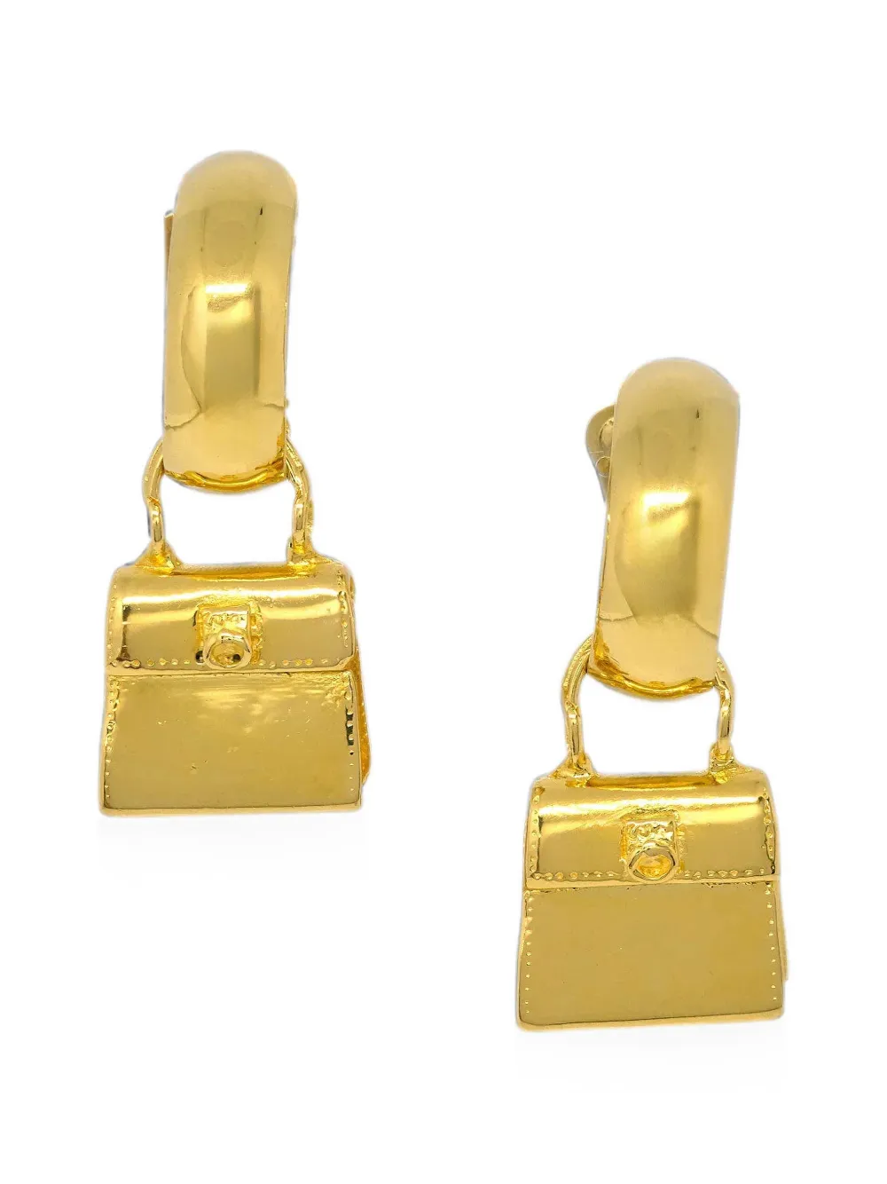 Celine Pre-Owned 1990-2000s Dangle handbag clip-on earrings - Oro