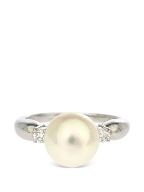 TASAKI anillo con perla y diamante 1990-2000