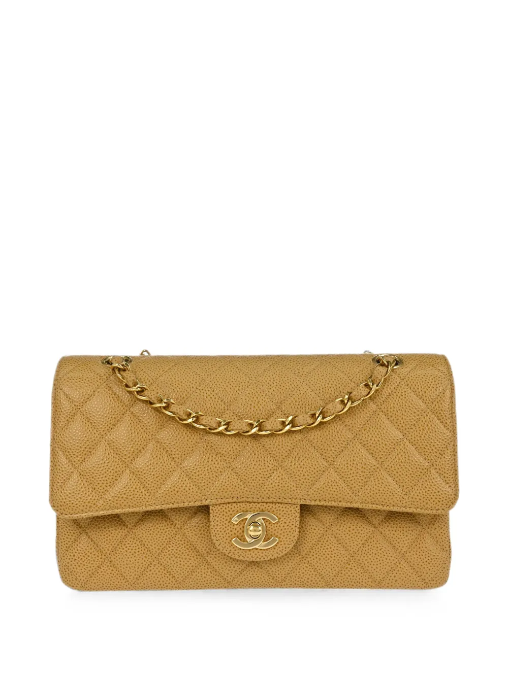 CHANEL Pre-Owned 2002-2003 medium Classic Double Flap shoulder bag - Nude