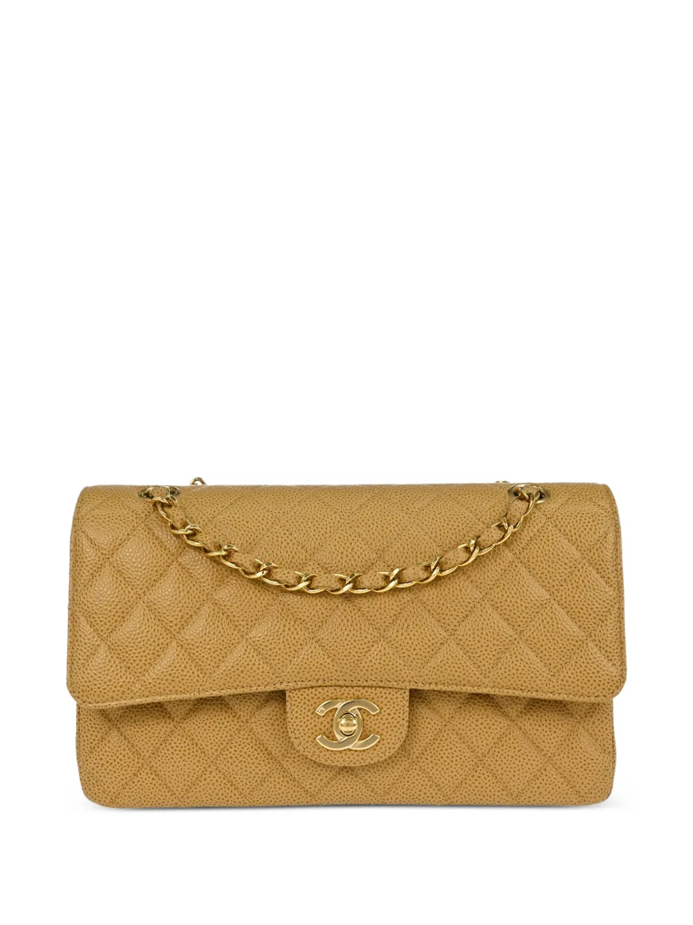 CHANEL Pre-Owned 2002-2003 medium Classic Double Flap shoulder bag - Toni neutri