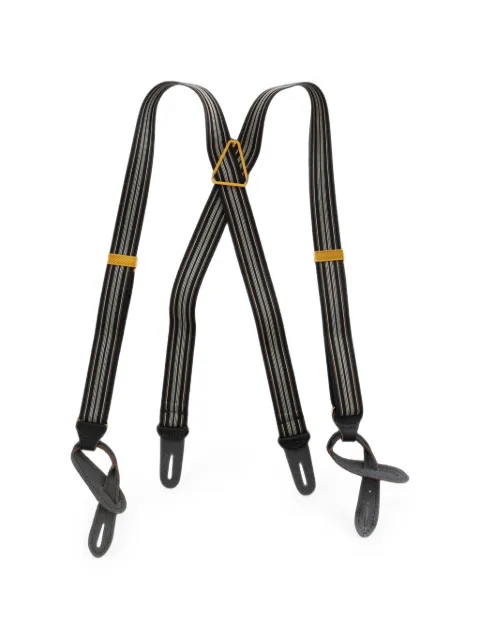 TAIGA TAKAHASHI multi-stripe leather-trim braces