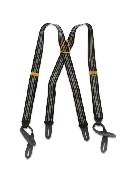 TAIGA TAKAHASHI multi-stripe leather-trim braces