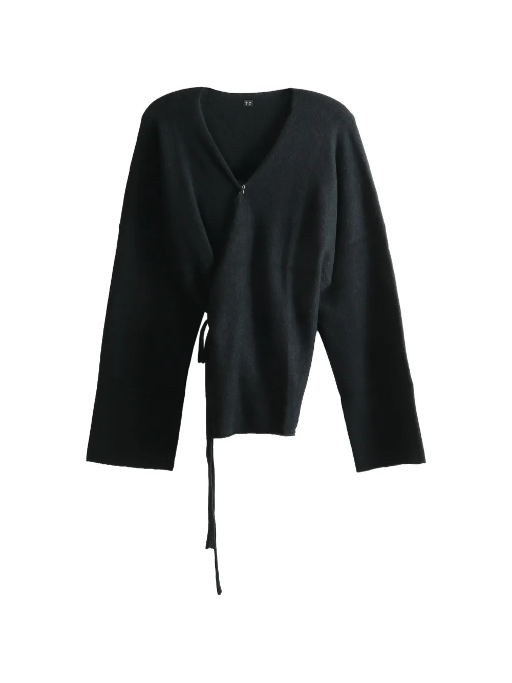TAIGA TAKAHASHI Samue wrap-style cardigan - Schwarz