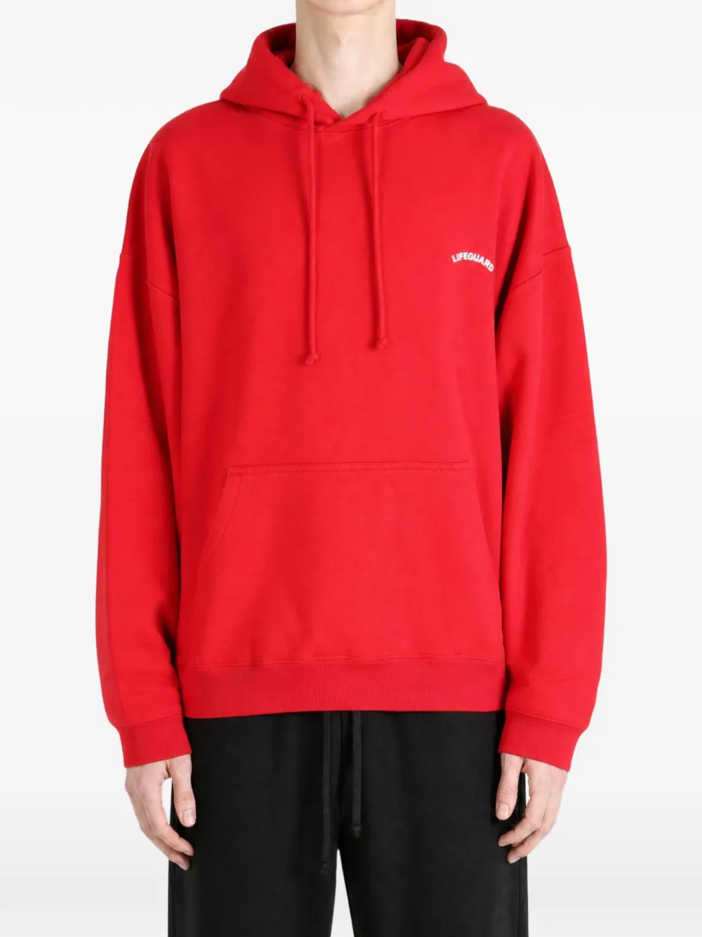VETEMENTS Hoodie met logoprint en trekkoord Rood