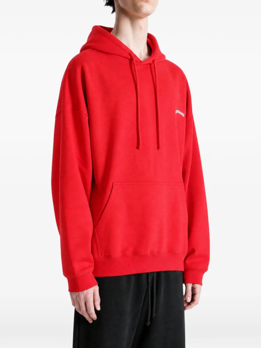 VETEMENTS Hoodie met logoprint en trekkoord Rood