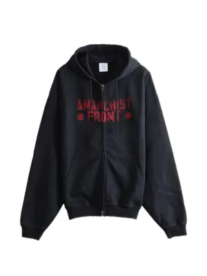 VETEMENTS パッチワーク パーカー | ブラック | FARFETCH JP