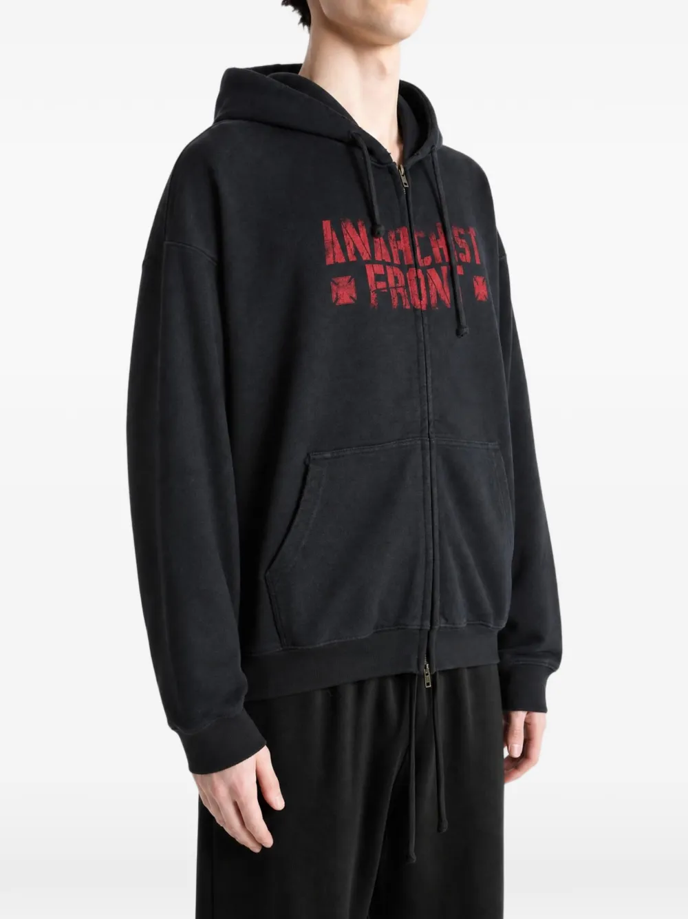 VETEMENTS Hoodie met tekst Zwart